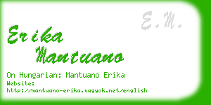 erika mantuano business card